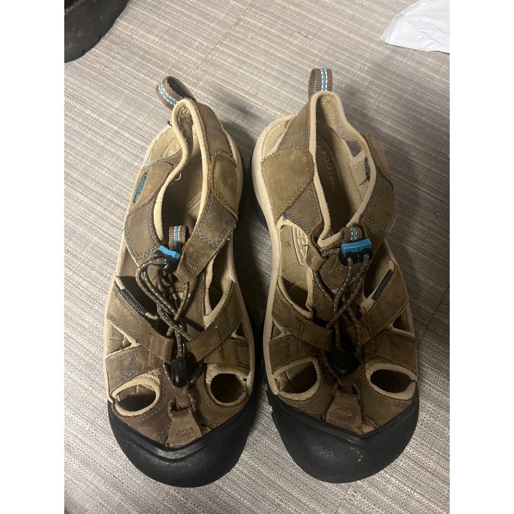Keen Newport H2 Brown Leather Waterproof Hiking Sandals Womens 7.5 5210-DECS - Picture 1 of 4
